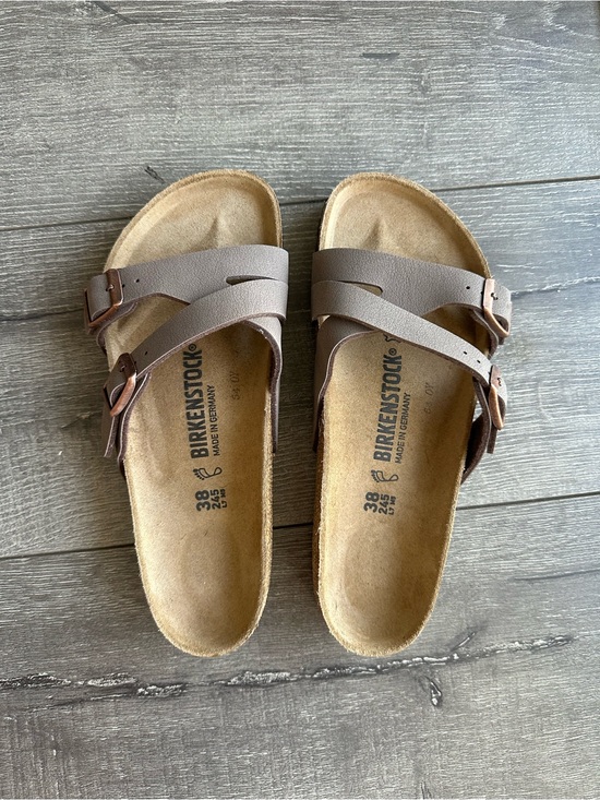 Birkenstock Shoes - Birkenstock Brown Yao Style Double Strap Sandals
